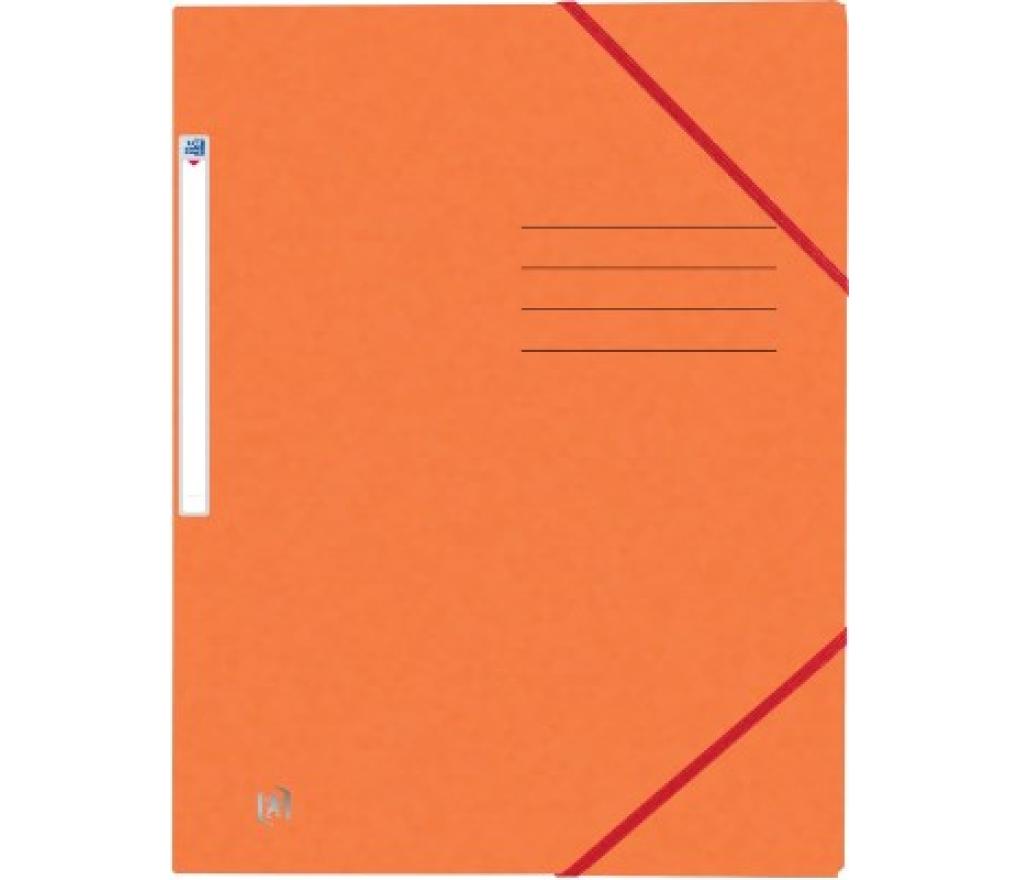 Elastomap 3 kleppen A4 Oxford Top File+ karton oranje - Per stuk