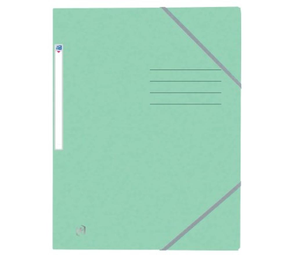 Elastomap 3 kleppen A4 Oxford Top File+ karton pastel groen - Per stuk