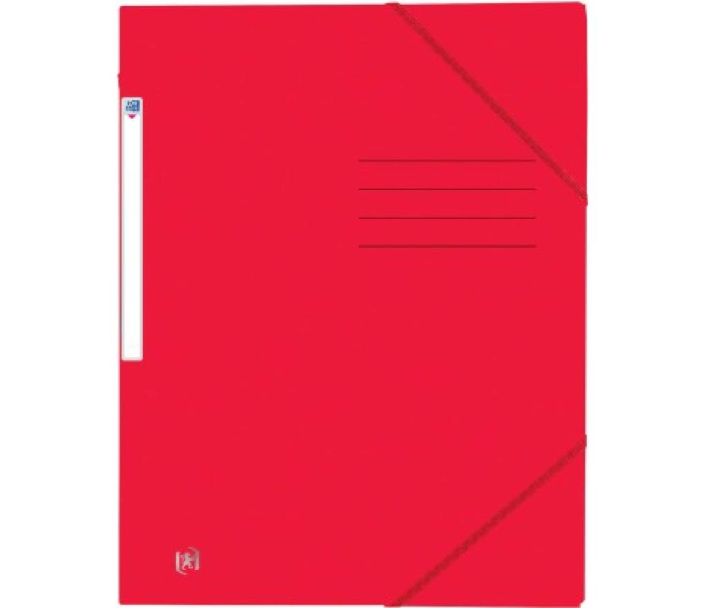 Elastomap 3 kleppen A4 Oxford Top File+ karton rood - Per stuk