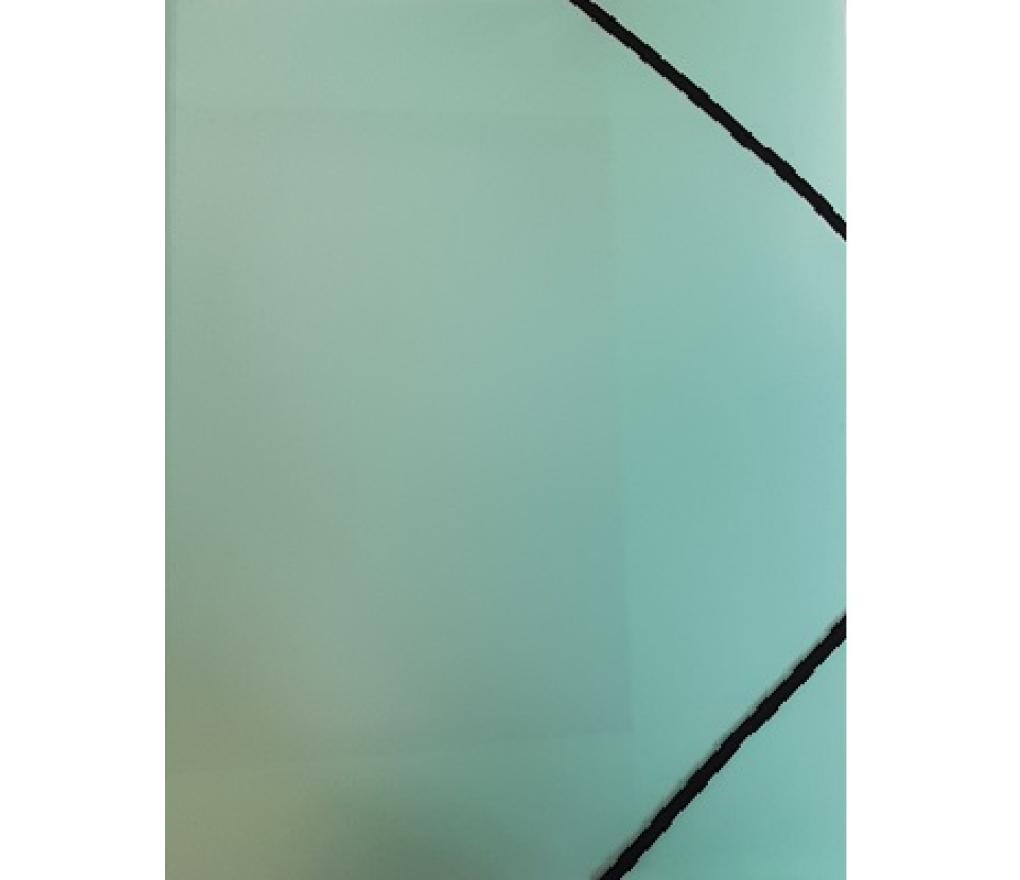Elastomap 3 kleppen A4 plastic muntgroen - Per stuk