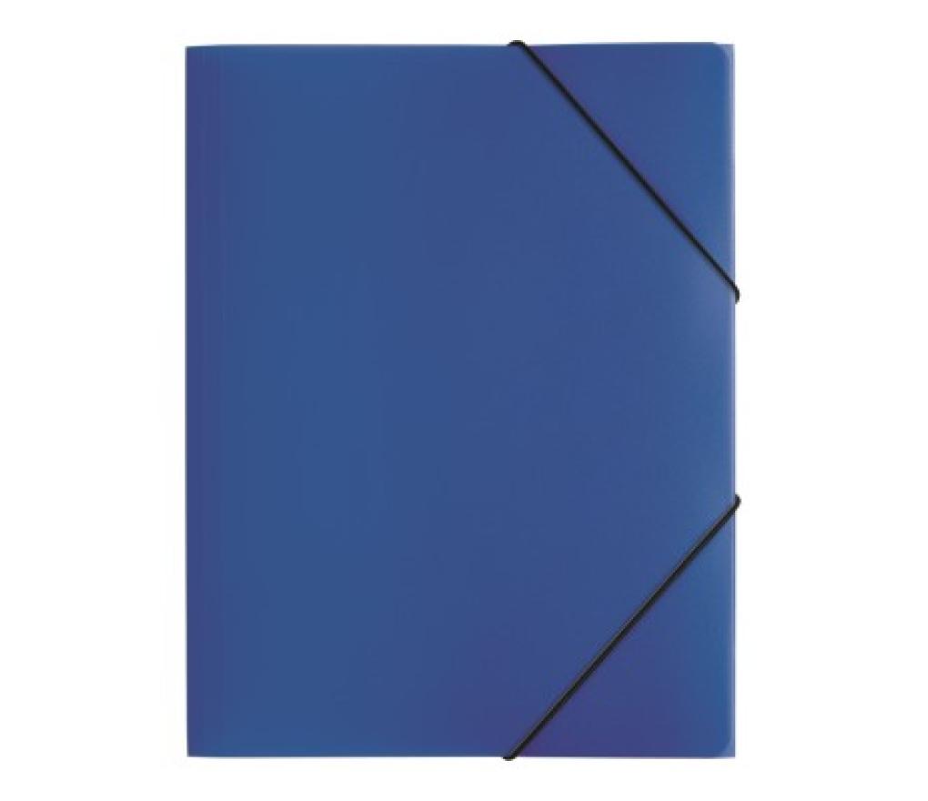 Elastomap 3 kleppen A4 plastic Pagna blauw - Per stuk