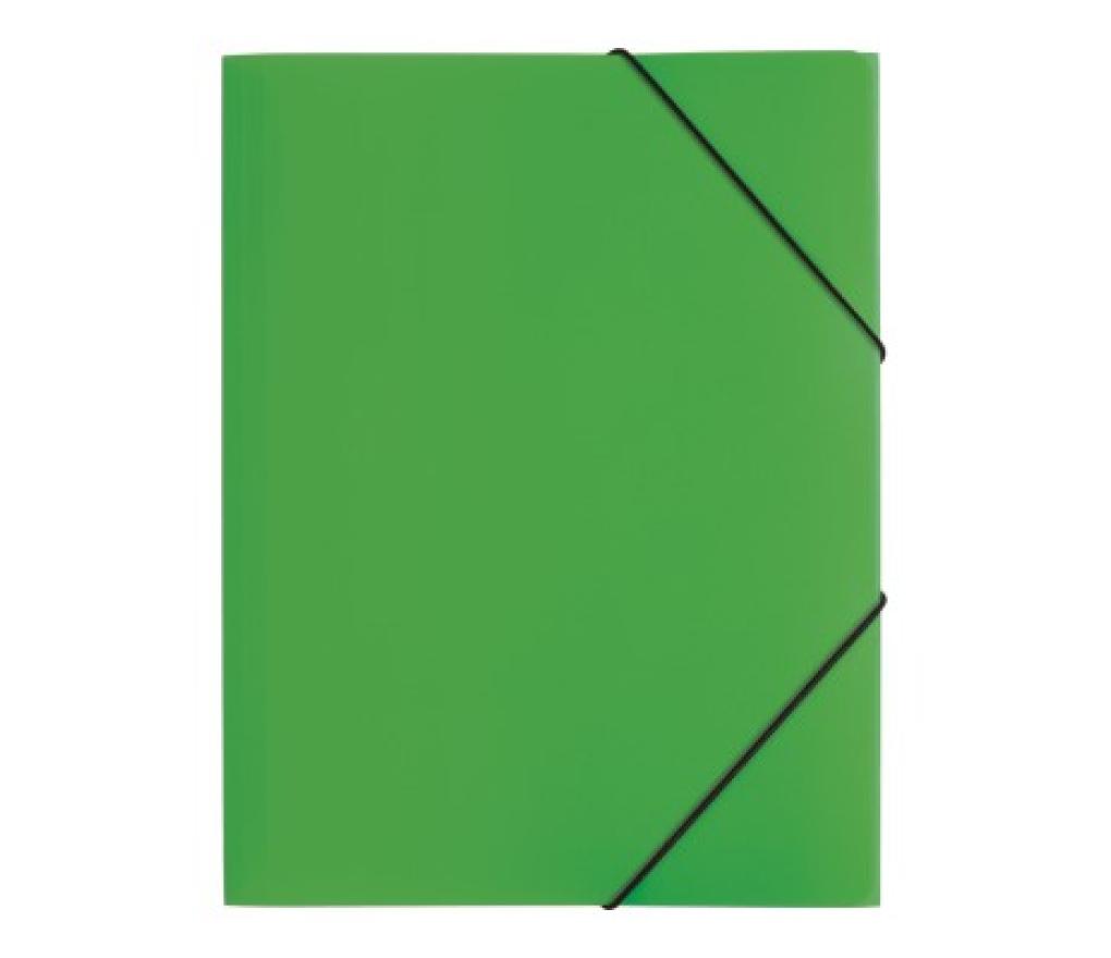 Elastomap 3 kleppen A4 plastic Pagna groen - Per stuk