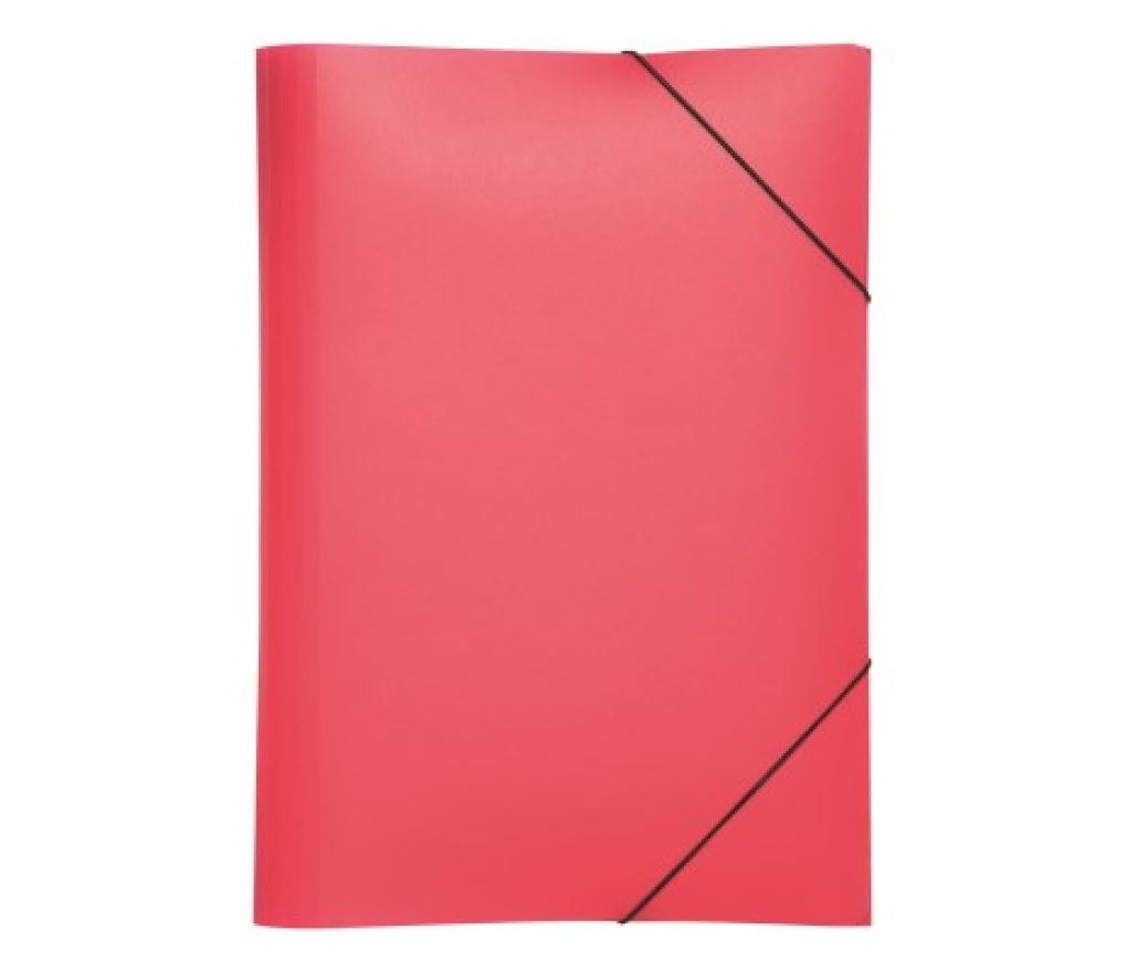 Elastomap 3 kleppen A4 plastic Pagna rood - Per stuk