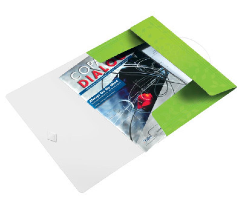 Elastomap 3 kleppen PP Leitz A4 4599 WOW groen - Per stuk