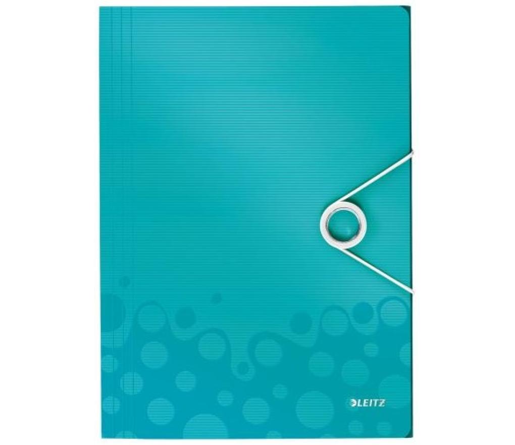 Elastomap 3 kleppen PP Leitz A4 4599 WOW ijsblauw - Per stuk