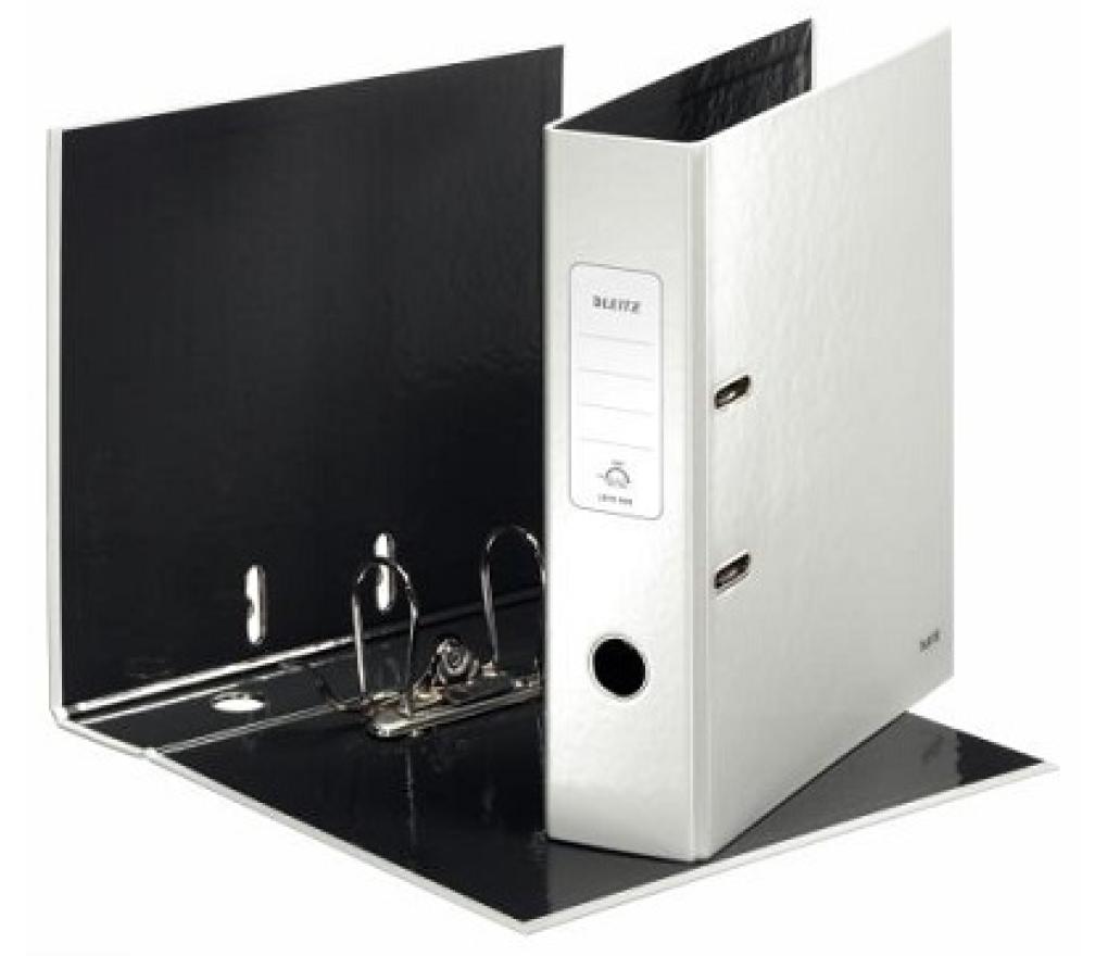 Klasseur A4 karton Leitz 1005 WOW 8 cm wit - Per stuk