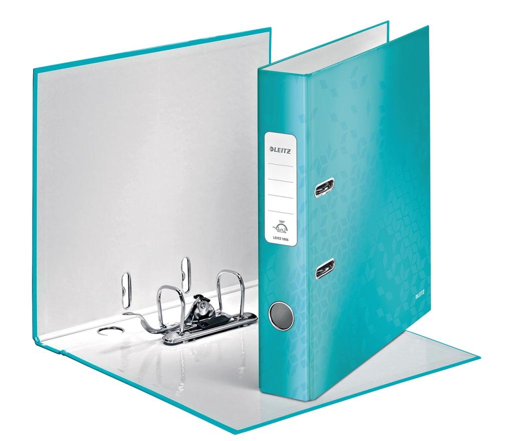 Klasseur A4 karton Leitz 1006 WOW 5 cm ijsblauw - Per stuk