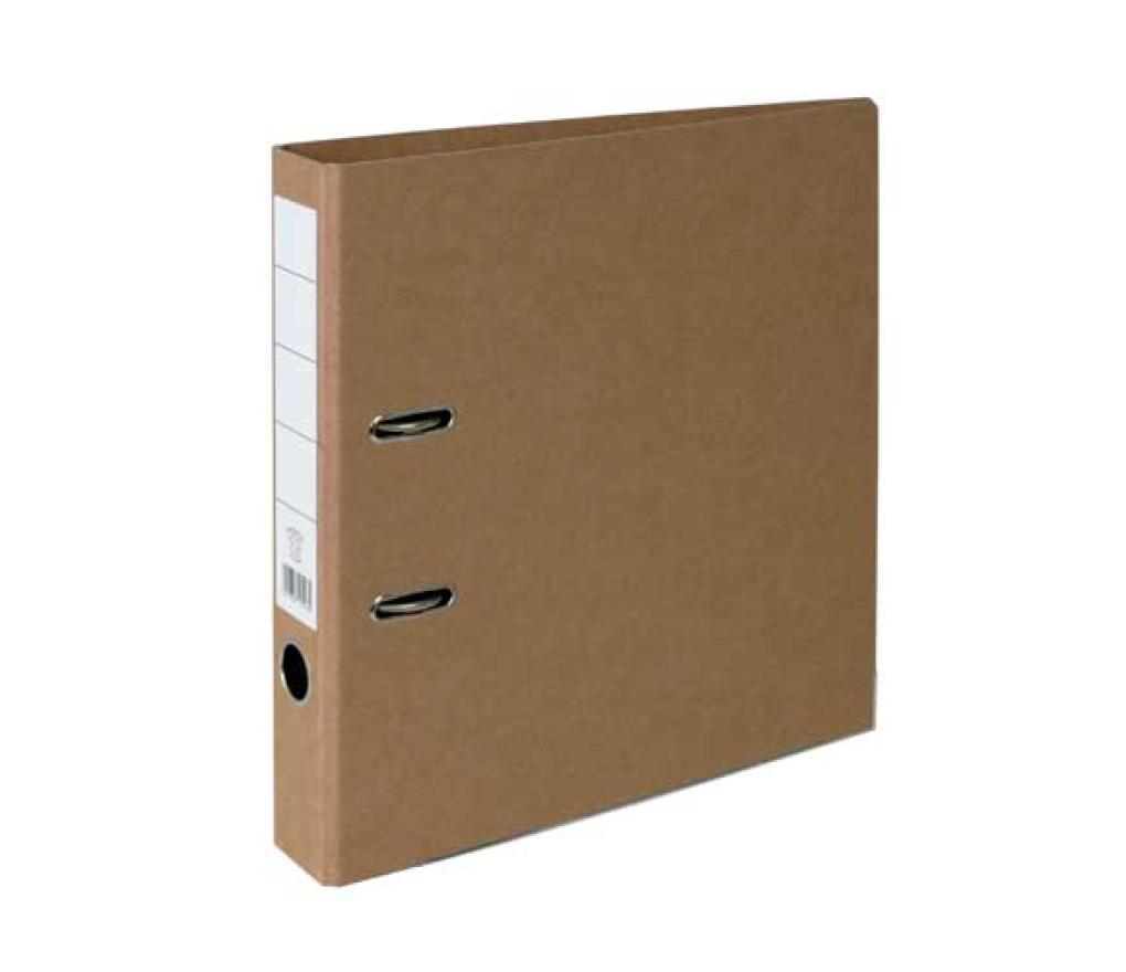 Klasseur A4 recycled karton 4 cm bruin kraft - Per stuk