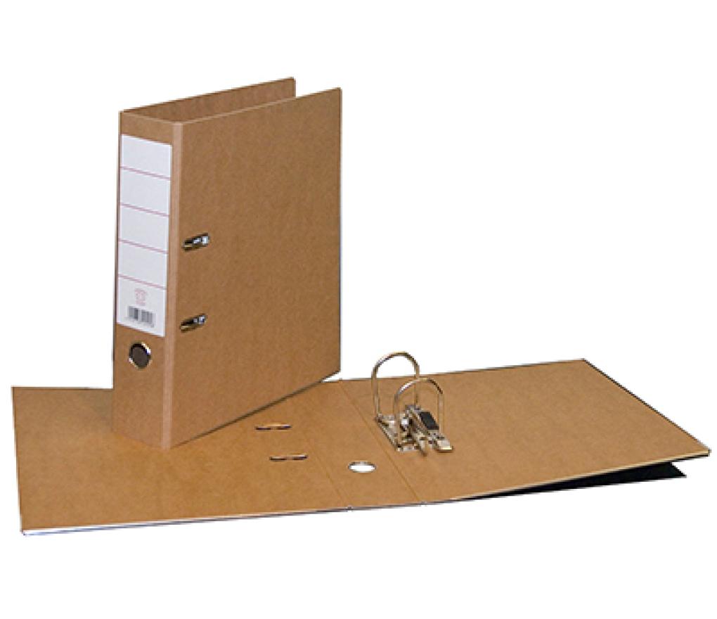 Klasseur A4 recycled karton 8 cm bruin kraft - Per stuk
