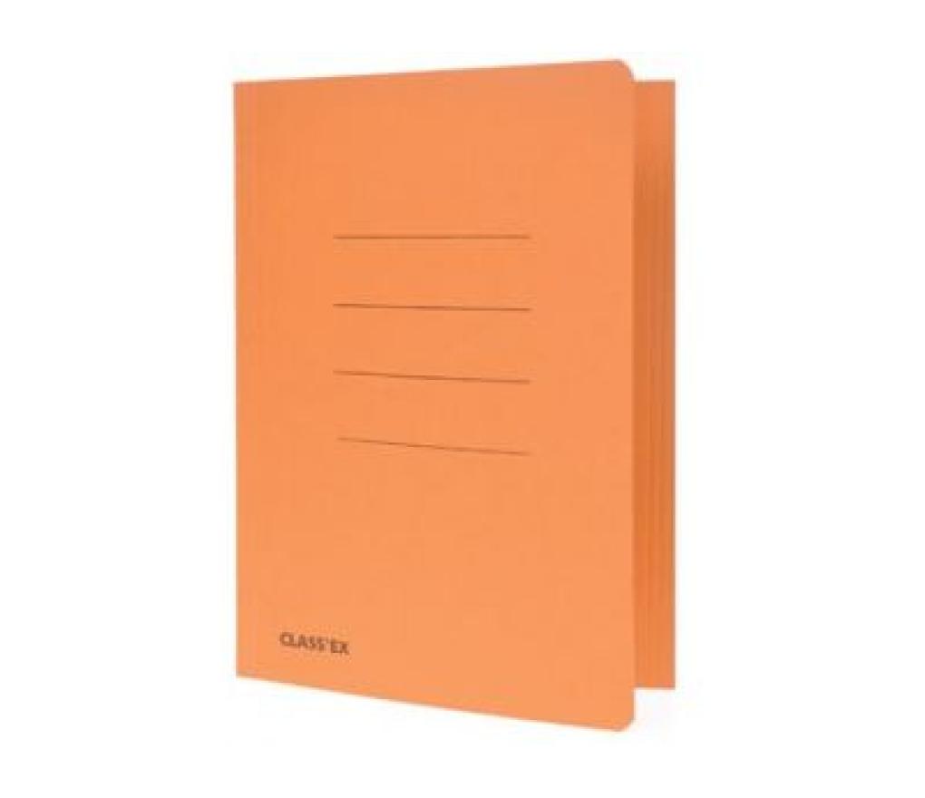 Map 3 kleppen A5 karton oranje per stuk - Per stuk