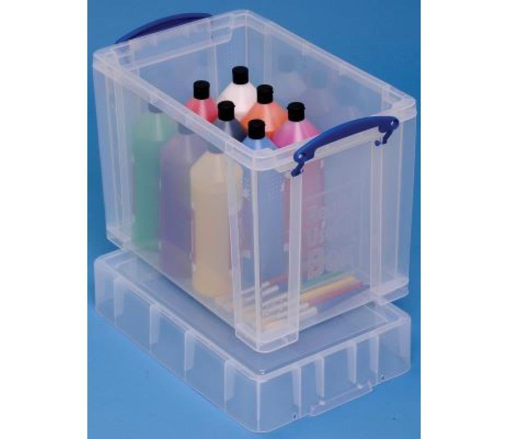 Opbergdoos met deksel RUB 19L 39,5 x 25,5 x 33 cm transparant - Per stuk