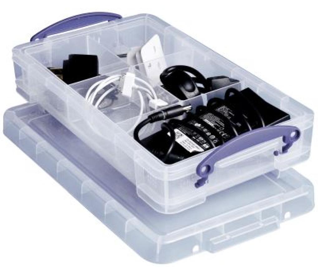 Opbergdoos met deksel RUB 2,5L 34 x 20 x 7 cm transparant - Per stuk