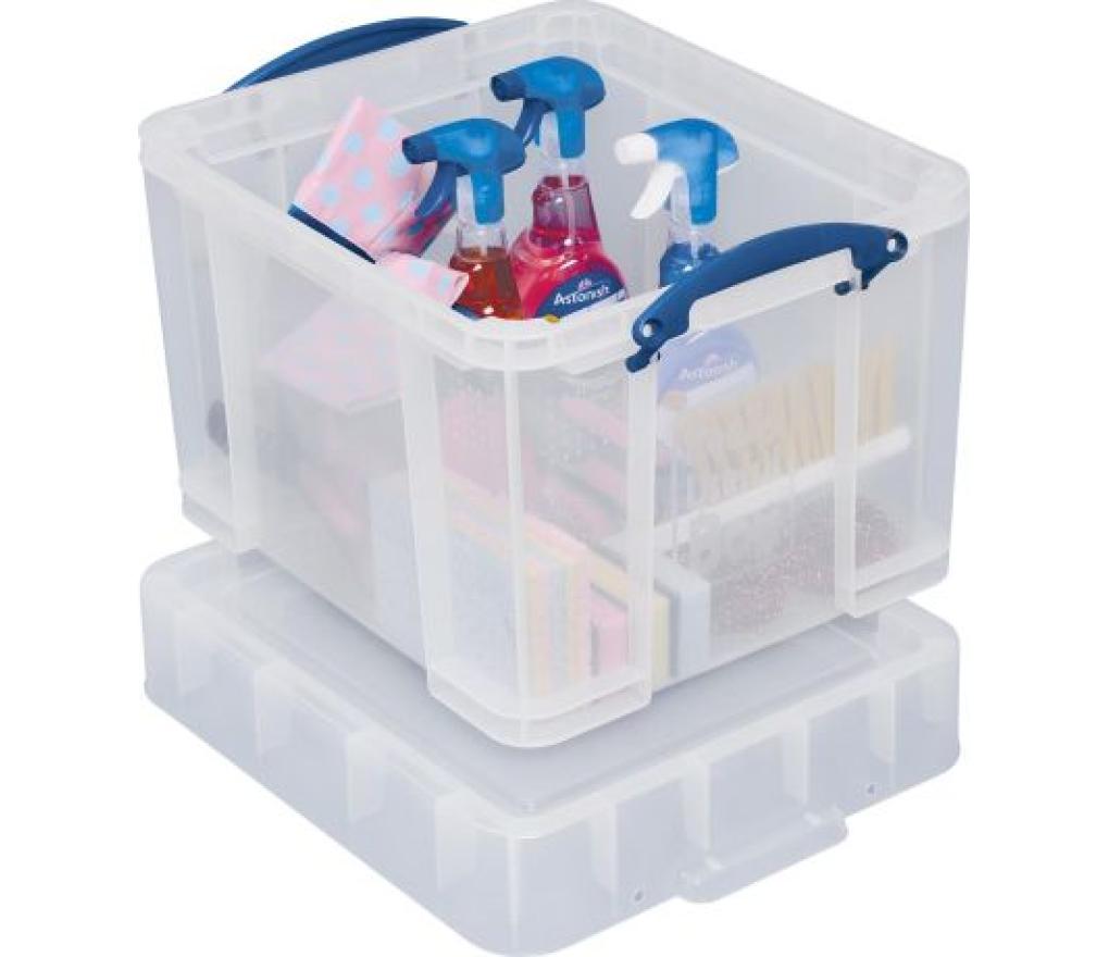 Opbergdoos met deksel RUB 35L XL 48 x 39 x 34,5 cm transparant - Per stuk