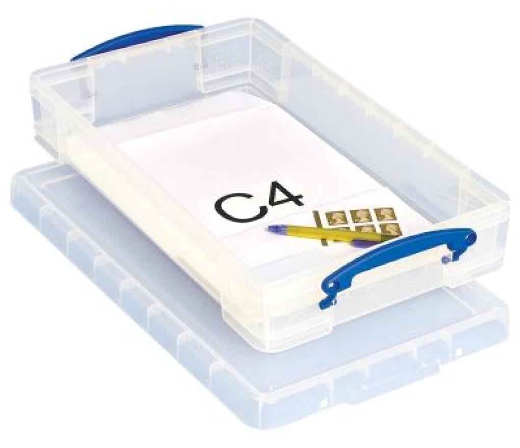 Opbergdoos met deksel RUB 6L 46,5 x 27 x 8,5 cm transparant - Per stuk