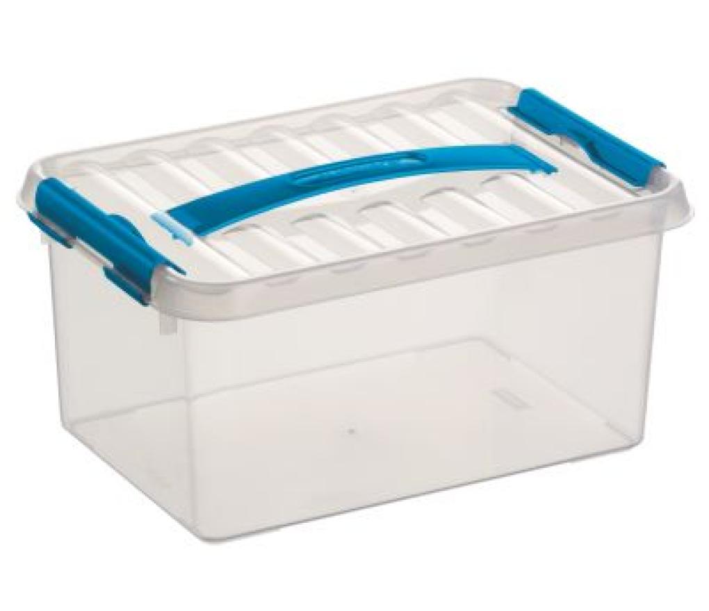Opbergdoos met deksel Sunware Q Line 6L 30 x 20 x 14 cm transparant - Per stuk