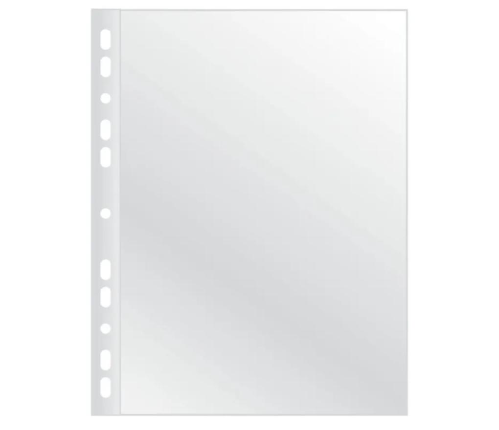 Pochetten A4 11 perforaties 100 micron glashelder pak/100 - Per pak