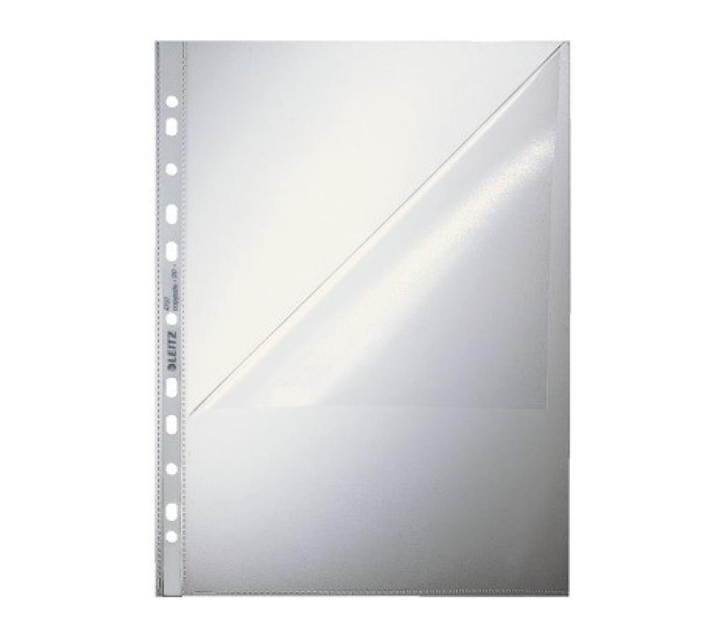 Pochetten A4 11 perforaties Leitz 4797 open boven + links PPL 90 micron doos/100 - Per pak