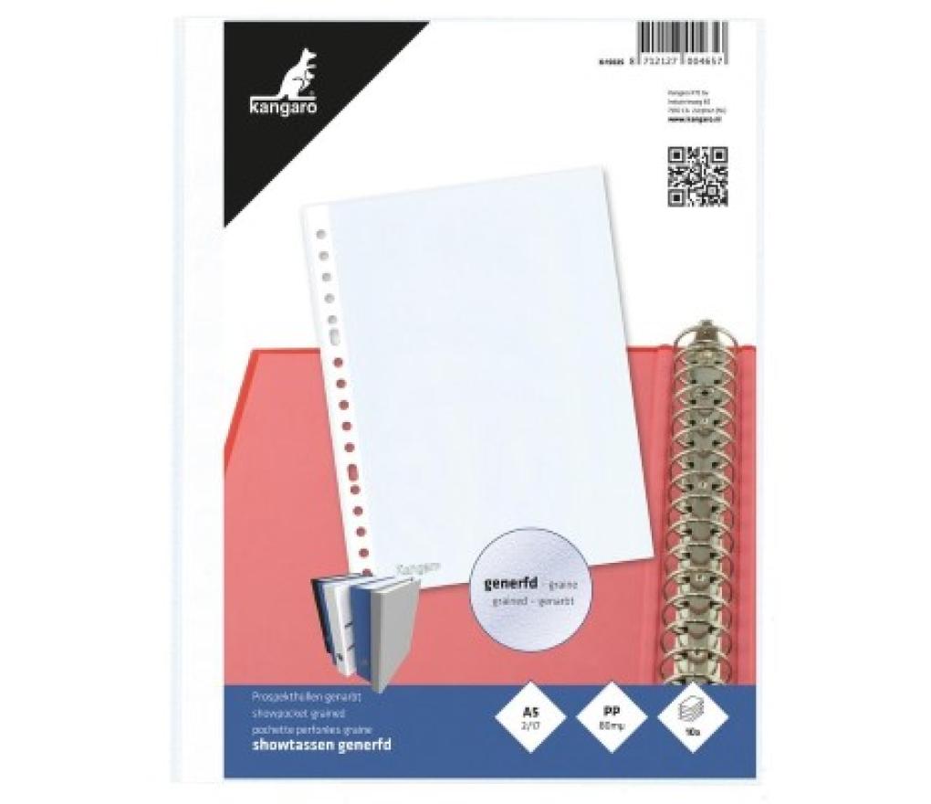 Pochetten A5 17 perforaties PP 80 micron gestructureerd zakje/10 - Per pak