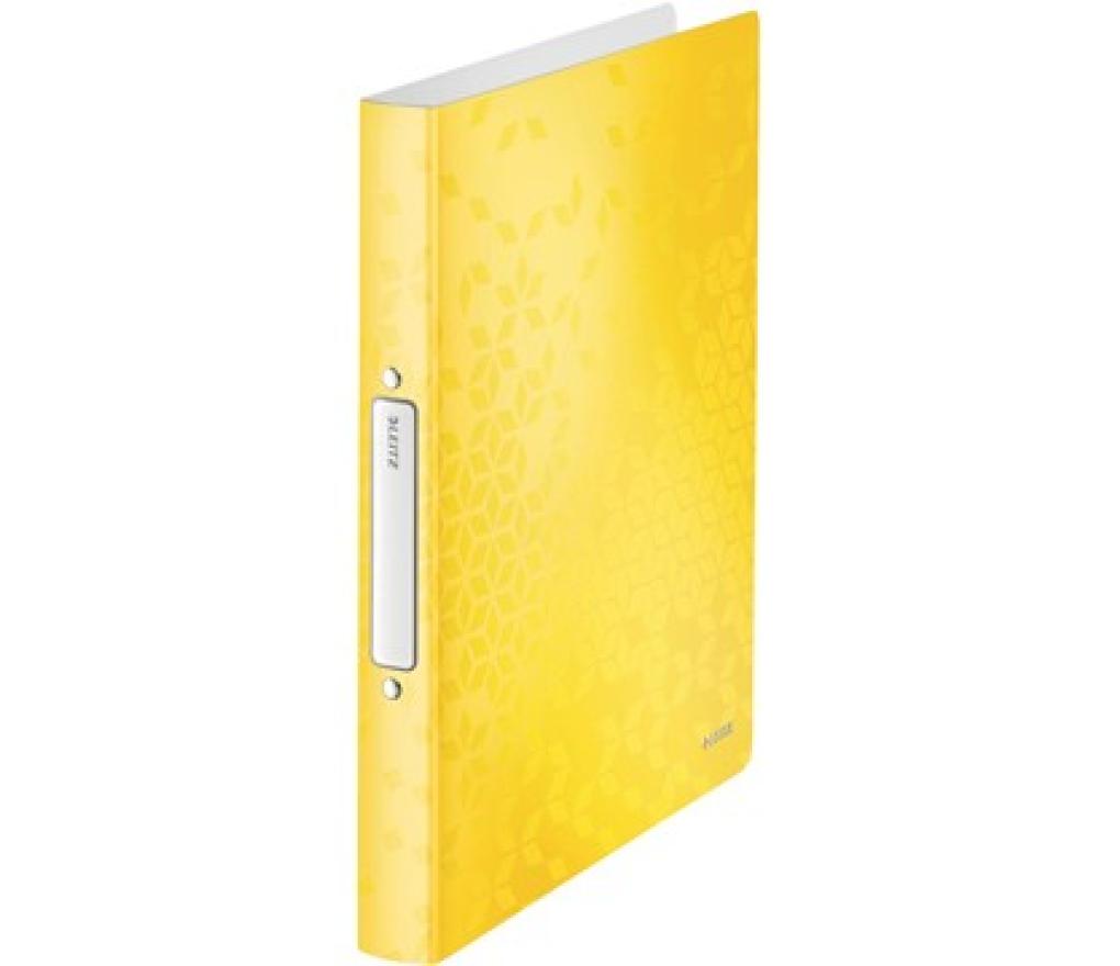 Ringmap 2 ringen PP Leitz 4257 WOW geel - Per stuk