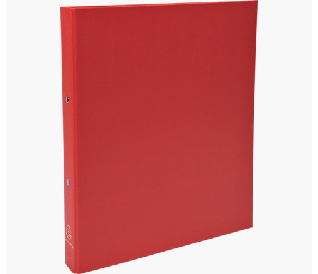 Ringmap A4 2 ringen 25 mm rug 4 cm Exacompta karton rood - Per stuk