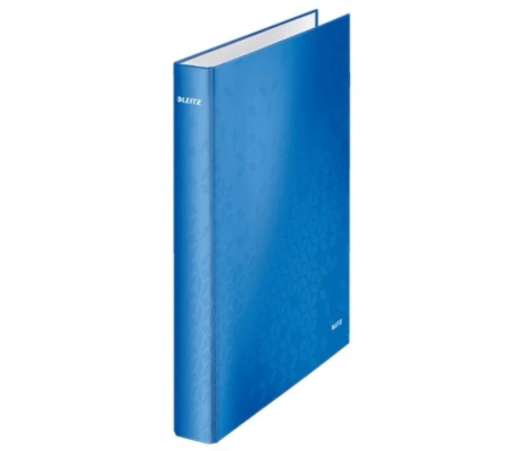 Ringmap A4+ karton met 2 D ringen 25 mm rug 40 mm wow blauw - Per stuk