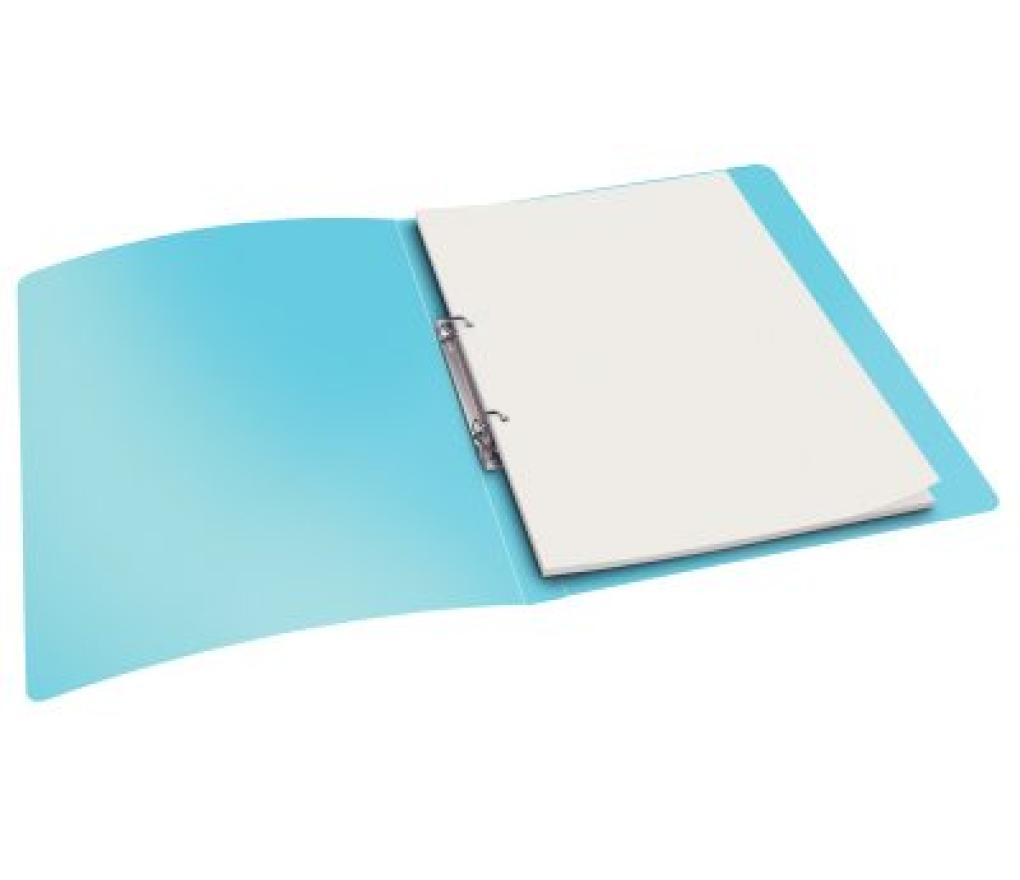 Ringmap Esselte PP A4 2 ringen 16 mm rug 25 mm transparant blauw - Per stuk