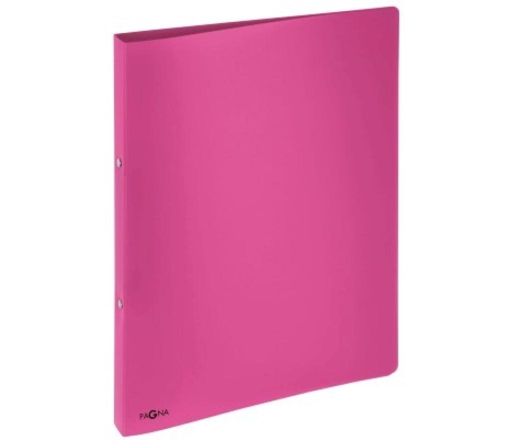 Ringmap met 2 ringen A4 PP 16 mm Pagna roze - Per stuk