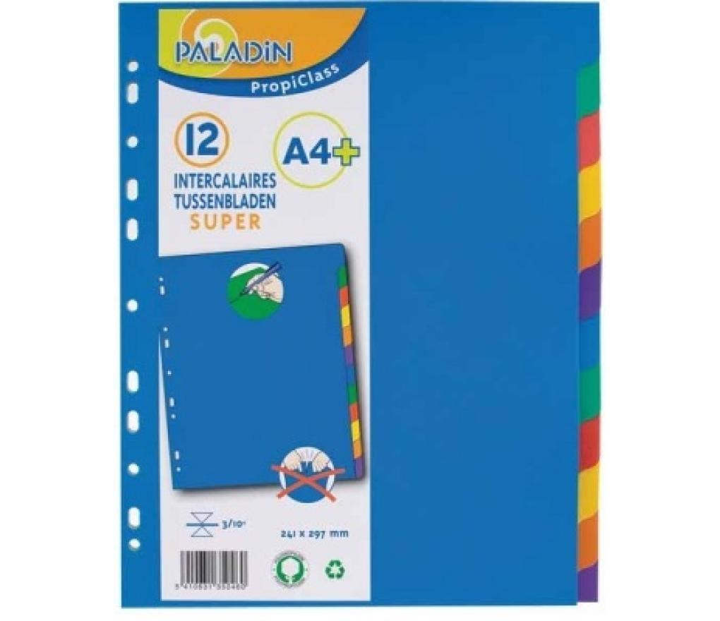 Tabkaart maxi A4+ PP Paladin 12 posities - Per stuk
