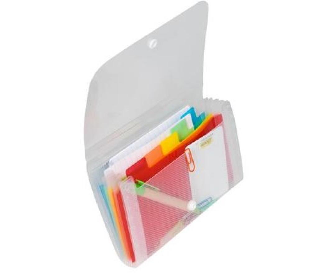 Voorordner Exacompta PP CRYSTAL 11 x 18 cm  6 vakken - Per stuk