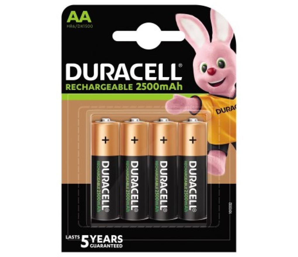 Batterij Duracell herlaadbaar Ultra 2500mAh AA blister/4 - Per pak