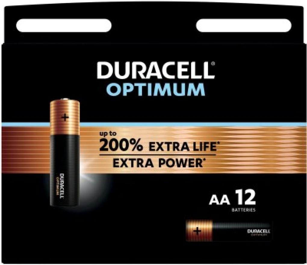 Batterij Duracell Optimum 200% LR06 AA blister/12 - Per pak