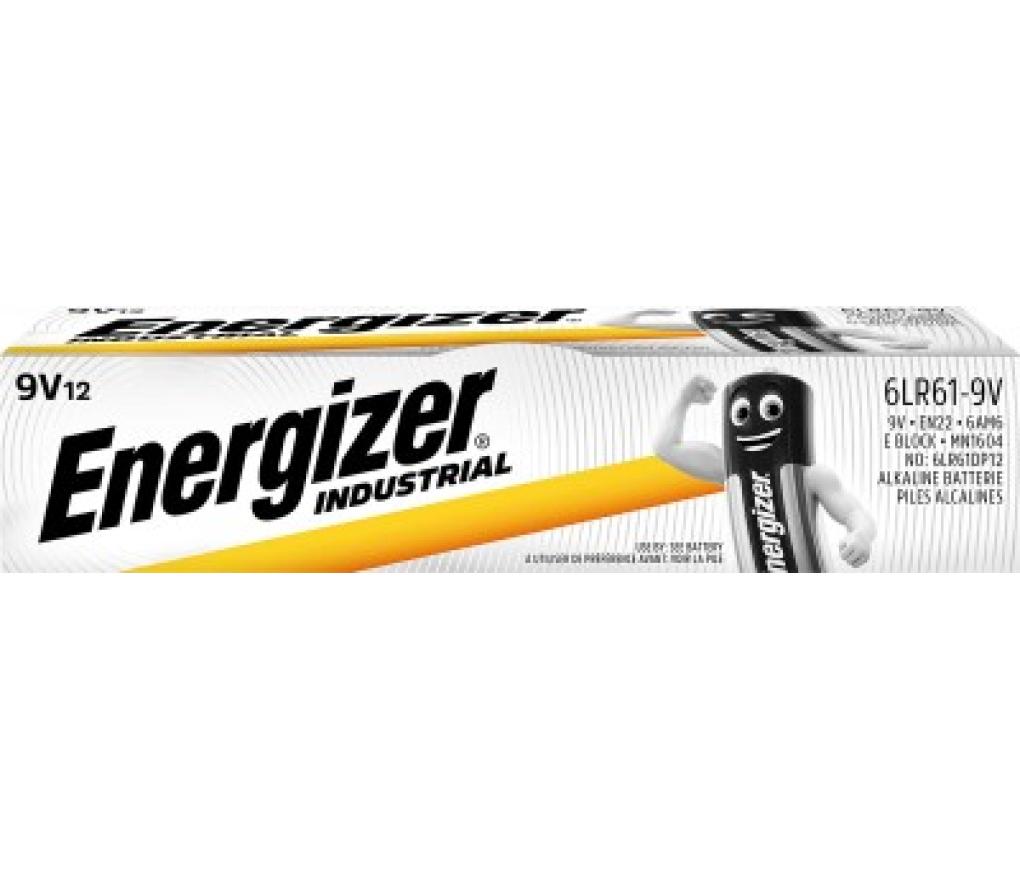 Batterij Energizer Industrial 9V 6LR61 doos/12 - Per pak