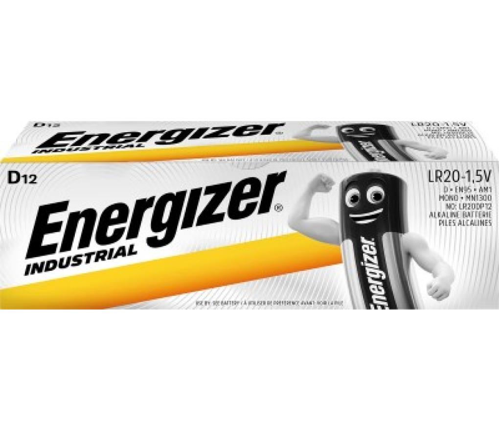 Batterij Energizer Industrial alkaline D LR20 doos/12 - Per pak