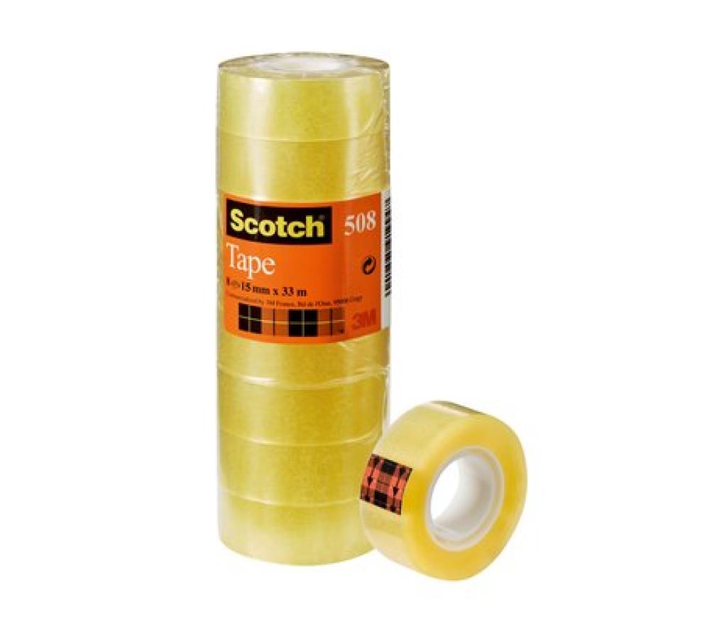 Kleefband Scotch 508 15 mm x 33 m value pack/10 - Per stuk