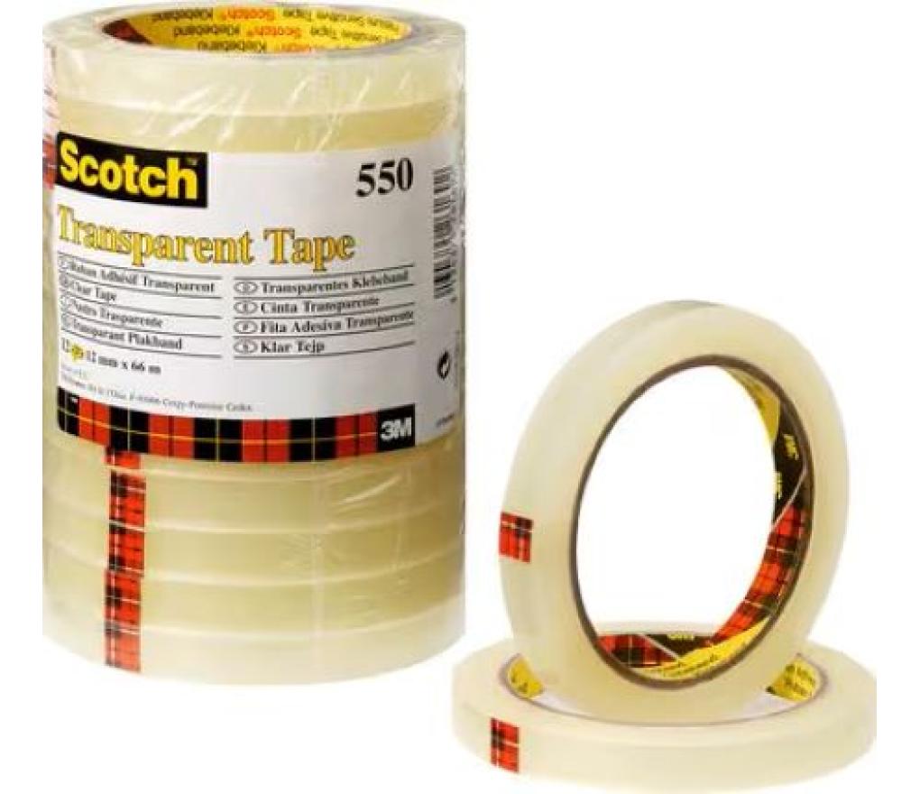 Kleefband Scotch 550 12 mm x 66 m - Per stuk
