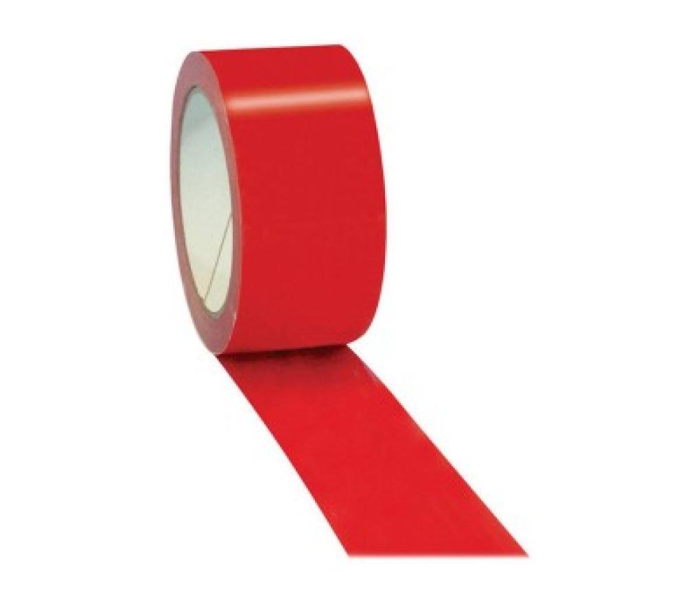 Kleefband verpakkingstape PVC rood 50 mm x 66 m pak/6 - Per stuk