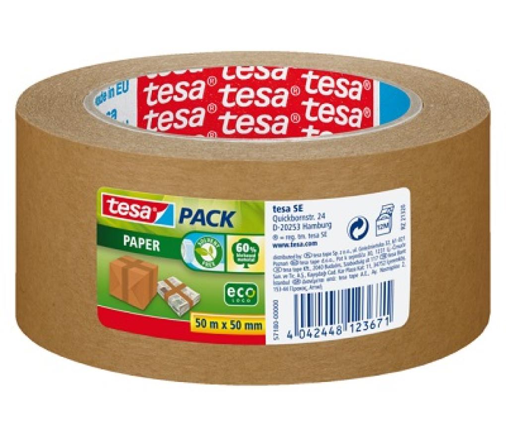 Kleefband verpakkingstape Tesa kraft 50 mm x 50 m 4313 - Per stuk