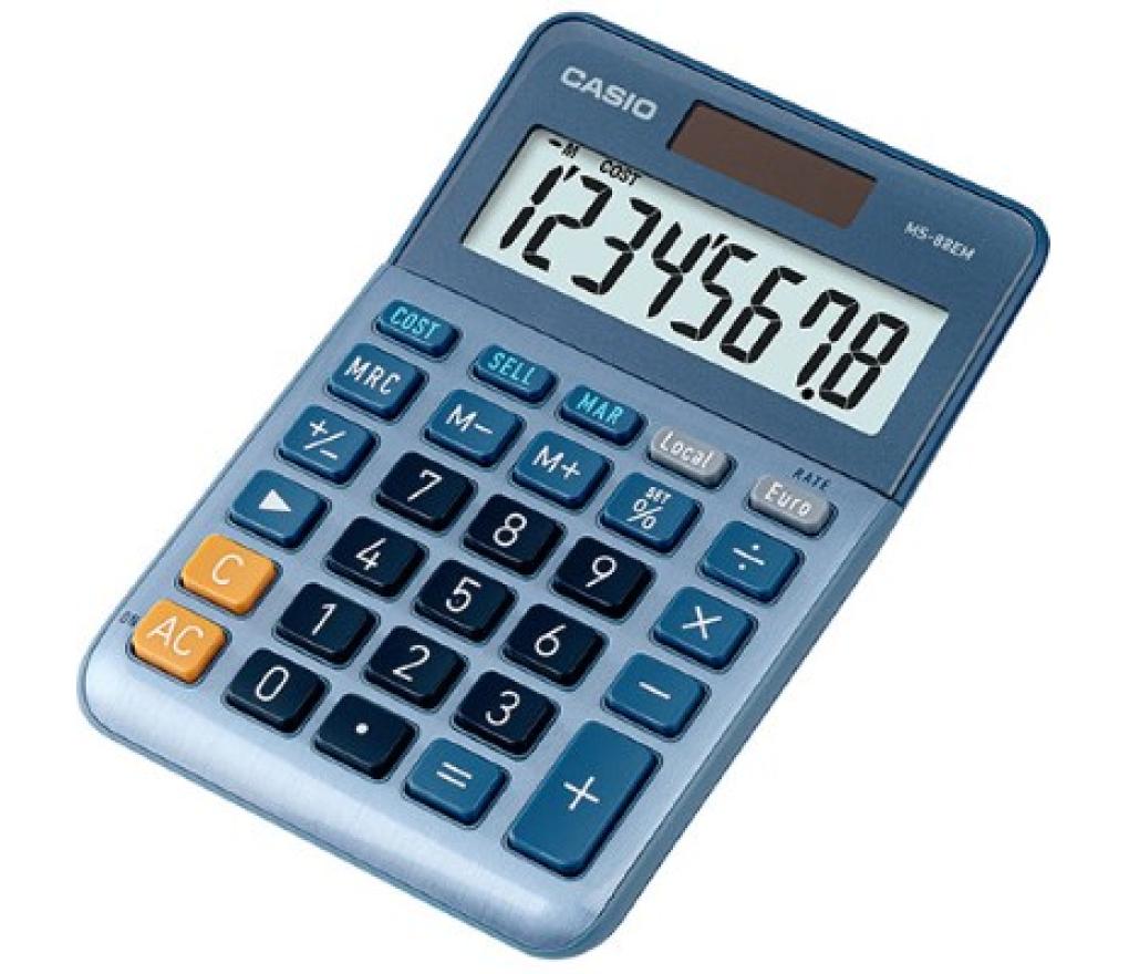Rekenmachine desktop Casio MS88EM dual 8 cijfers - Per stuk
