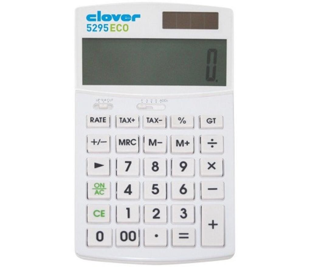 Rekenmachine desktop Clover 5295 Eco Green Desk dual 12 cijfers - Per stuk