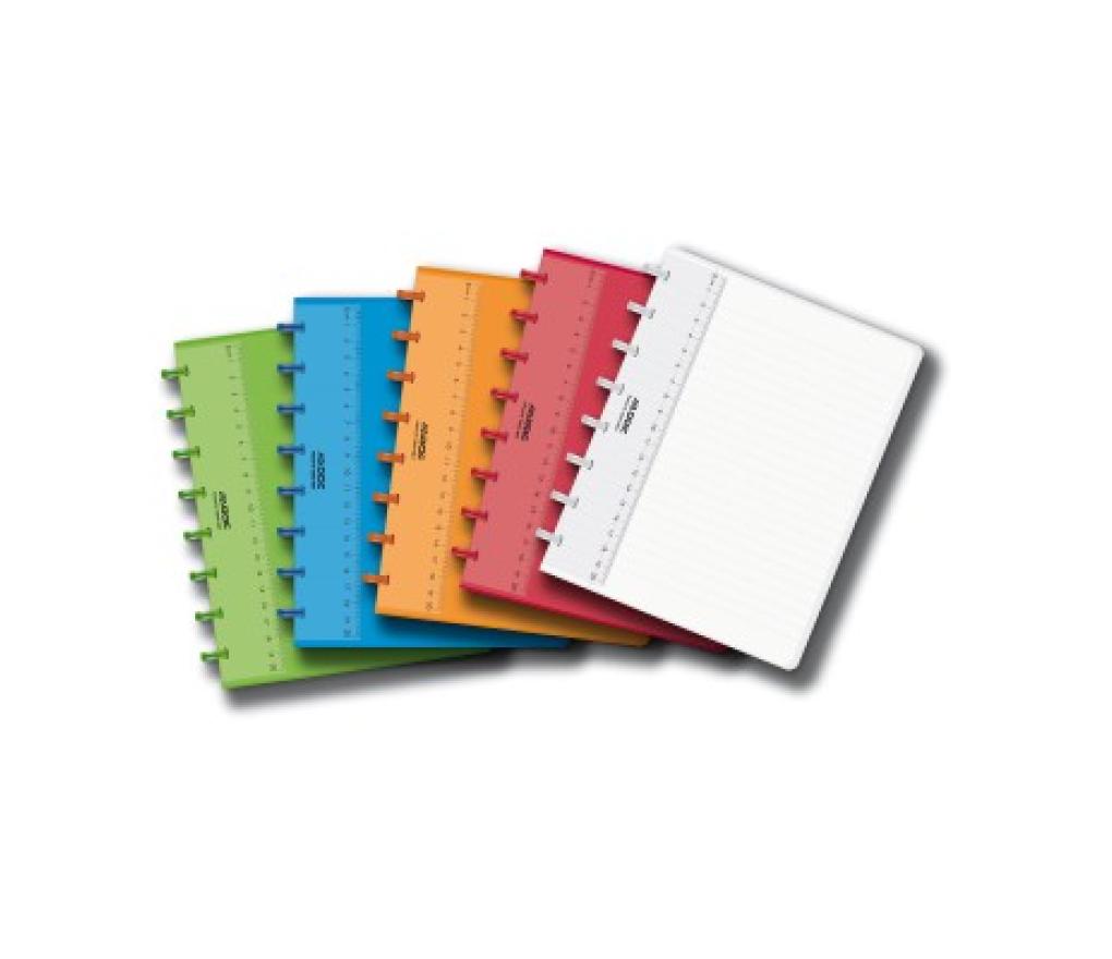Adoc schrift colorlines PP assorti A5 72 blad gelijnd - Per stuk