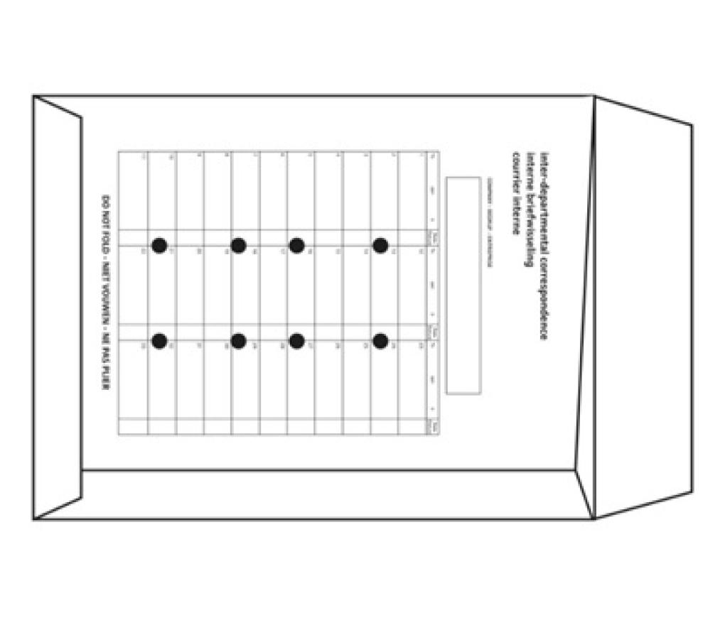 Interne postomslag 250 x 350 mm met koordsluiting doos/125 - Per pak