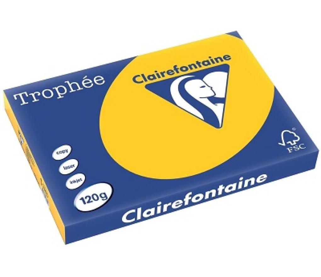 Kopieerpapier A3 120 g CLF Trophée intens 1361 zonnebloemgeel riem/250 - riem