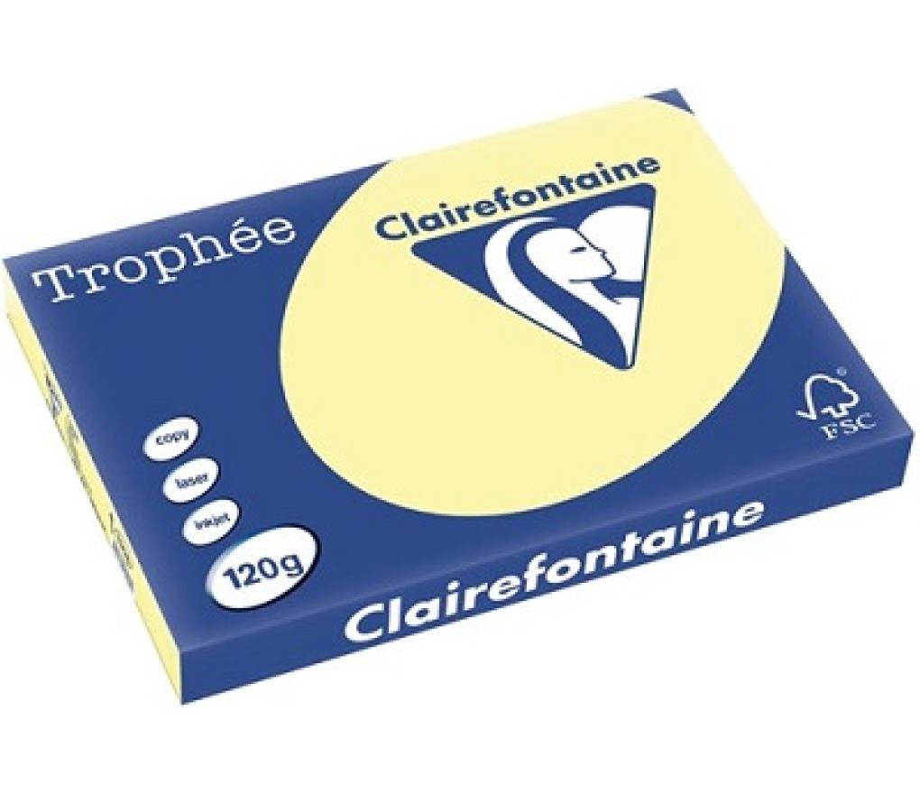 Kopieerpapier A3 120 g CLF Trophée pastel 1308 geel riem/250 - riem
