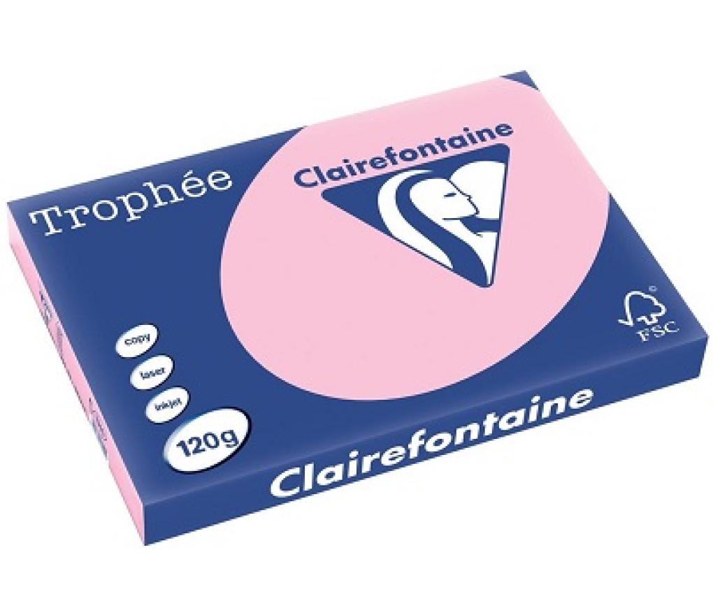 Kopieerpapier A3 120 g CLF Trophée pastel 1310 roze riem/250 - riem