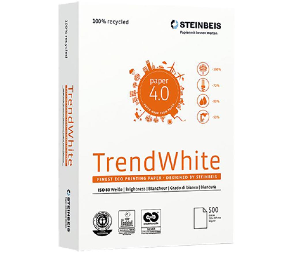 Kopieerpapier A3 80 g Steinbeis Trend wit gerecycleerd riem/500 - riem