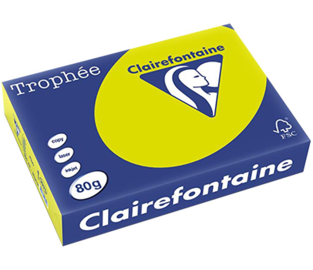 Kopieerpapier A4 80 g CLF Trophée fluo 2975 groen riem/500 - riem