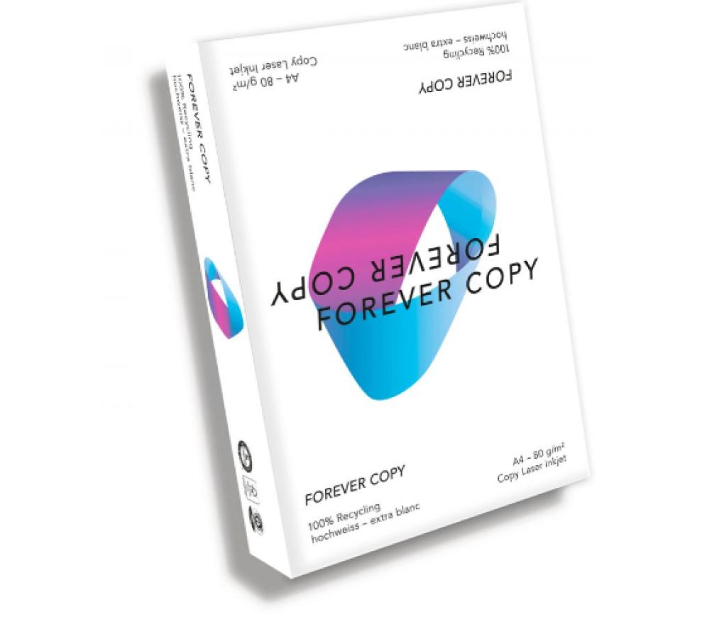 Kopieerpapier A4 80 g Forever copy wit gerecycleerd riem/500 - riem