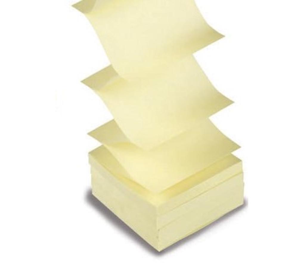 Memonotes Z-notes 76 x 76 mm geel vel/100 - Per stuk