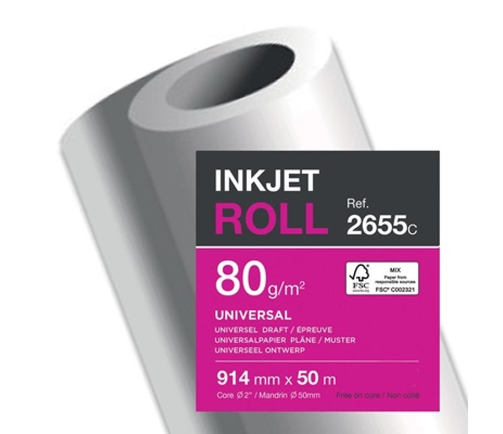 Plotpapier 914 mm x 50 m 80 g - Per stuk