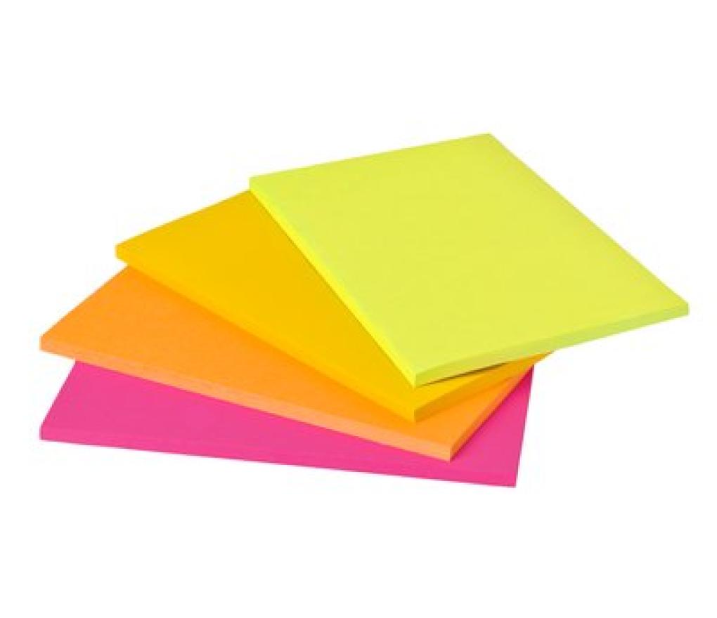 Post-it 3M meeting notes 98,4 x 149 mm (groen, roze, oranje, geel) - Per pak